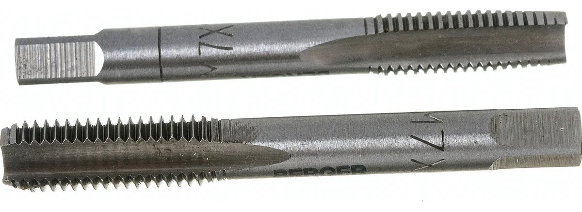 Метчик BERGER BG1177 M7х1,0 мм метрические комплектные 2 шт.