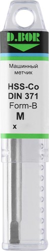 Метчик D.BOR DIN 371 Form-B HSS-Co, M8x1,25 машинный D-TCT-402-080-125