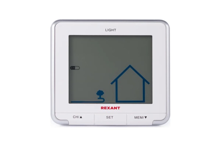 Метеостанция REXANT 70-0597 S637B с ЖК-экраном и беспроводным датчиком - изображение 2