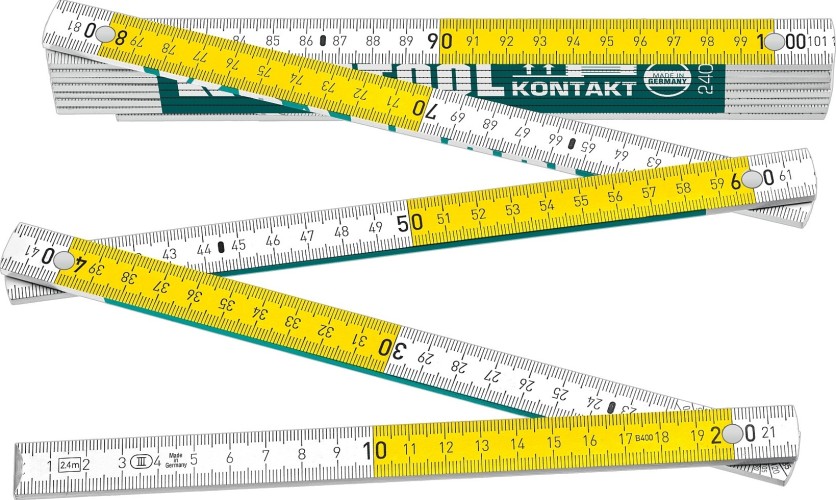 Метр складной KRAFTOOL PRO-90 Kontakt 2.4 м, деревянный  34729 - изображение 5