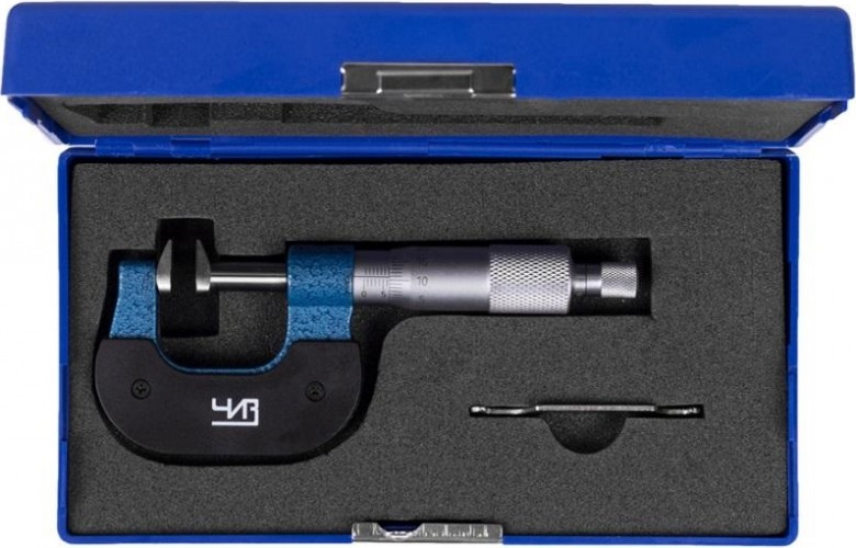 Микрометр ЧИЗ  зубомерный МЗ-УС-25 0,01 с усеченными пяткой и винтом ЧИЗ 127256 - изображение 3