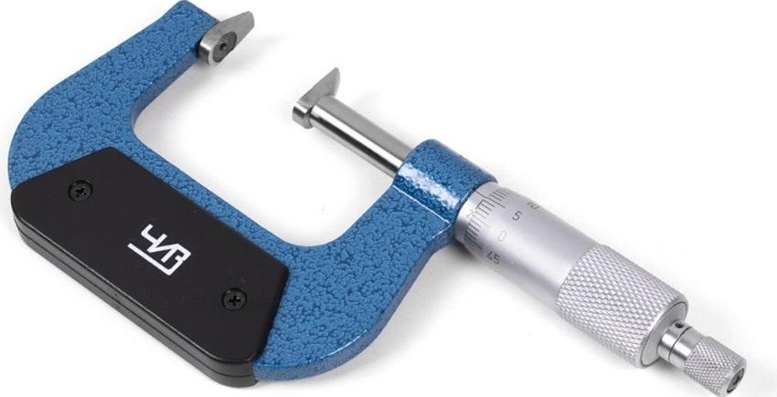 Микрометр ЧИЗ  зубомерный МЗ-УС-50 0,01 с усеченными пяткой и винтом ЧИЗ 127257 - изображение 2