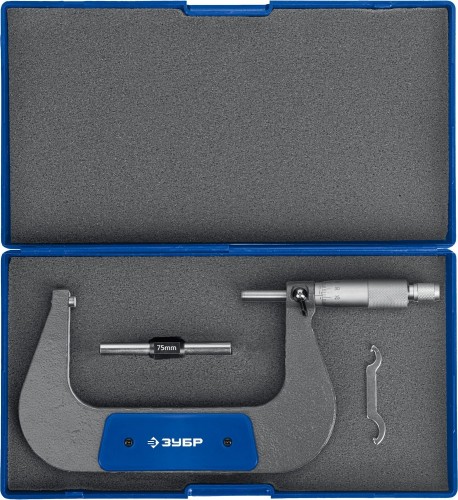 Микрометр ЗУБР ПРОФЕССИОНАЛ гладкий механический, мк 100, диапазон 75-100мм, ш 34480-100_z01 - изображение 2