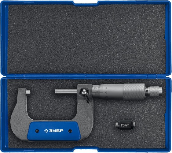Микрометр ЗУБР ПРОФЕССИОНАЛ гладкий механический, мк 50, диапазон 25-50мм, шаг 34480-50_z01 - изображение 2