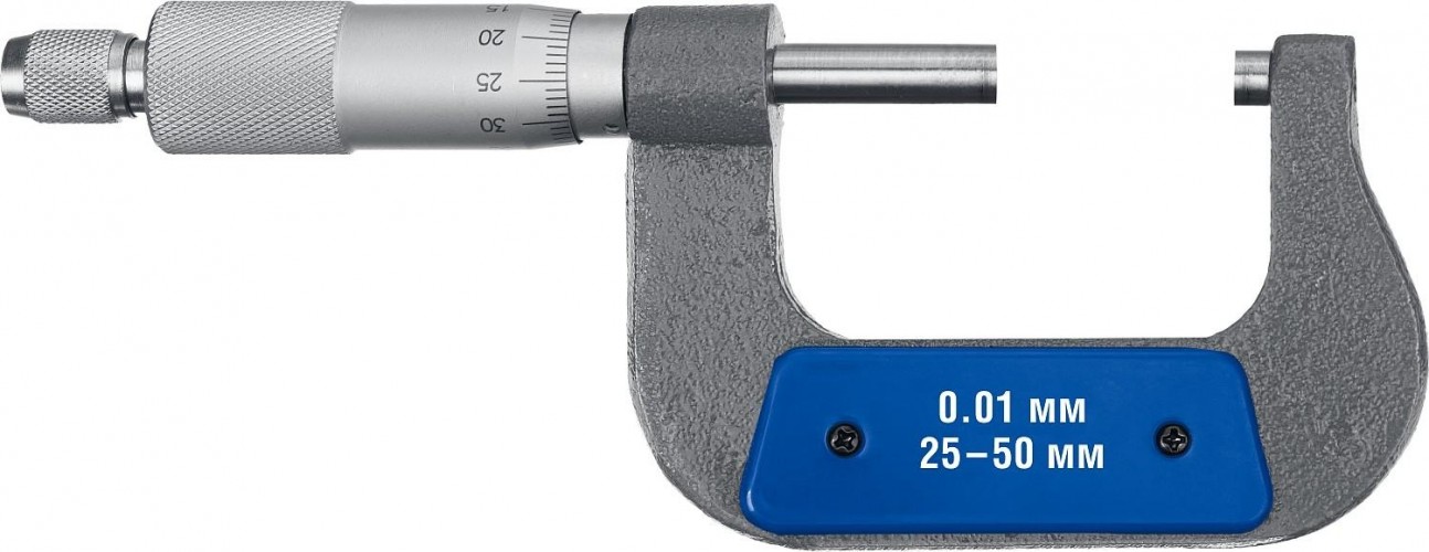 Микрометр ЗУБР ПРОФЕССИОНАЛ гладкий механический, мк 50, диапазон 25-50мм, шаг 34480-50_z01