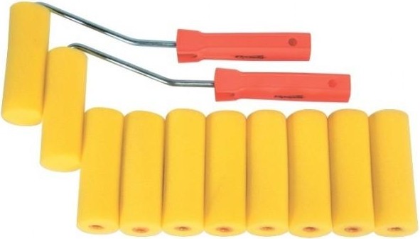 Мини-валик Sparta ПОРОЛОН, 100 мм, D-35 мм набор d ручки-6 мм, 10 шт., 2 бюгеля// 802835