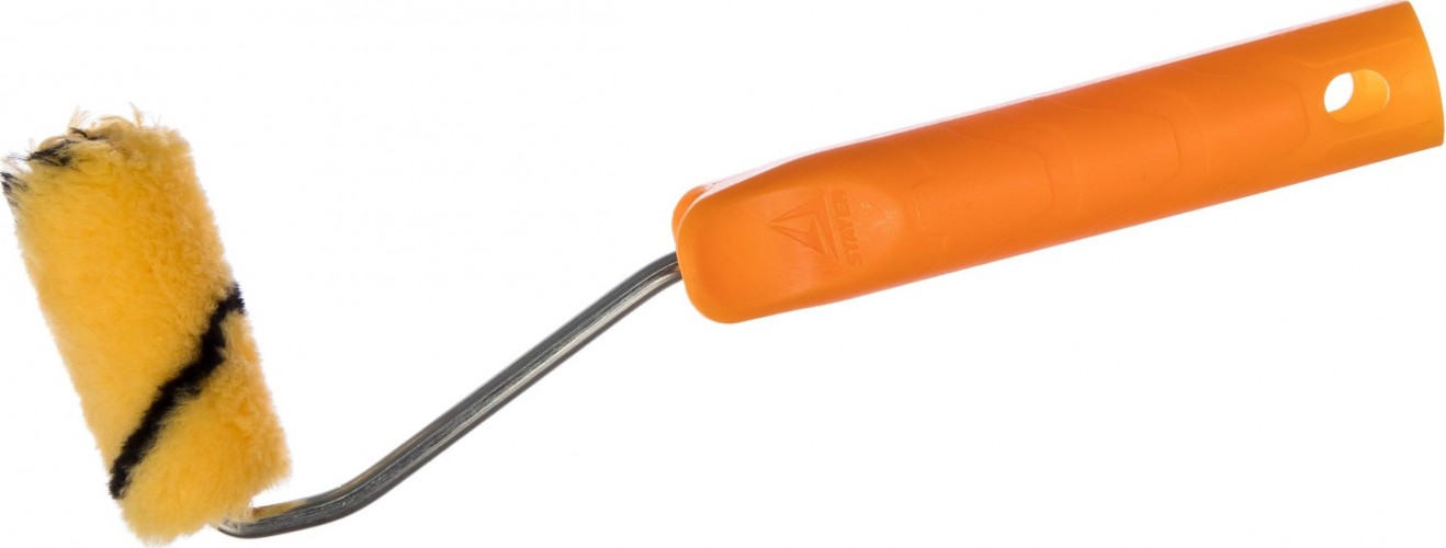 Мини-валик STAYER DUALON ПОЛИАКРИЛ малярный в сборе, ворс 7мм, бюгель 6мм, 15х70мм, m 03-05812-07