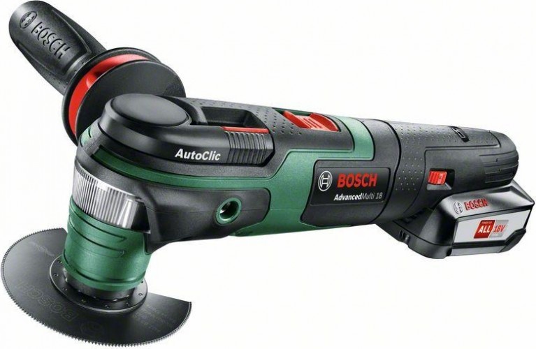 Многофункциональный инструмент аккумуляторный BOSCH AdvancedMulti18 0603104021 1х2,5Ач