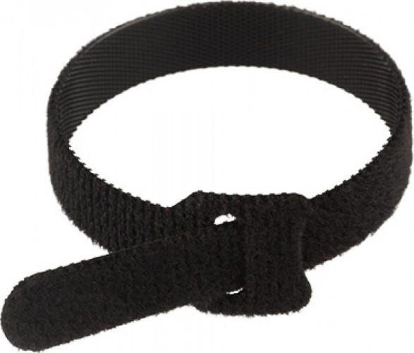 Многоразовый хомут–липучка REXANT 230х13 мм, черный (упак. 12 шт.) 07-7216