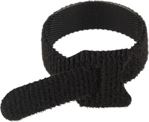 Многоразовый хомут–липучка REXANT 150х12 мм, черный (упак. 12 шт.) 07-7156