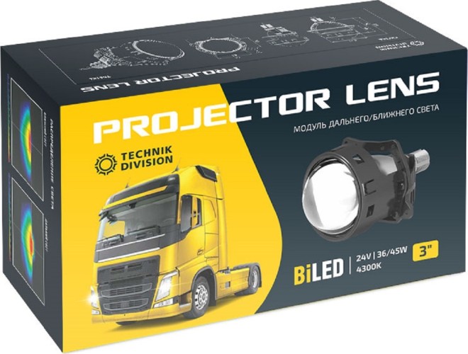 Модули светодиодные MTF LIGHT TECHNIK DIVISION, 24В, 45Вт, 4300К, 3" biled линзованные, бескорпусные TD01K4-24 - изображение 3