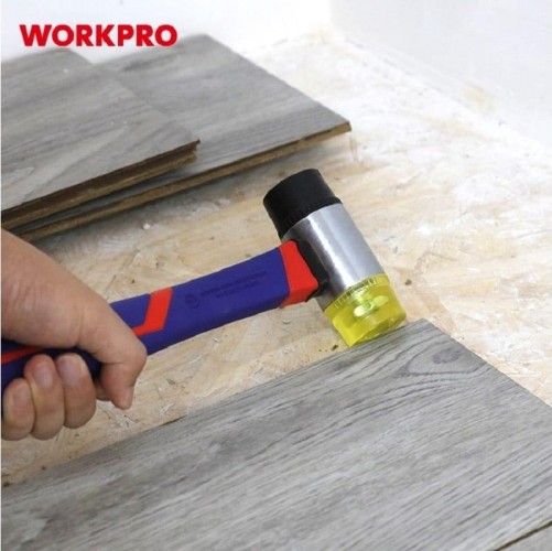 Молоток безинерционный WORKPRO WP241036 с мягкими бойками, с фиберглассовой рукояткой - изображение 4