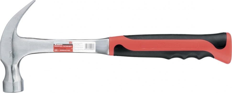Молоток - гвоздодер MATRIX 450 гр. цельнометаллический 10460 10460