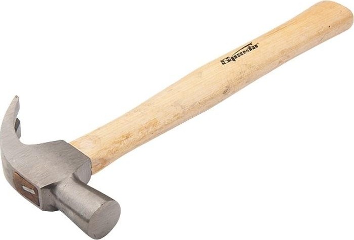 Молоток-гвоздодер Sparta 225 г, боек 22 мм,  деревянная рукоятка 104105 - изображение 2