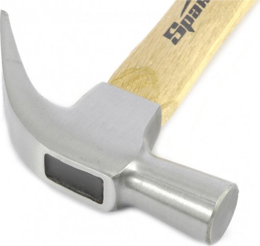 Молоток-гвоздодер Sparta 450 г, боек 27 мм,  деревянная рукоятка 104205 - изображение 2