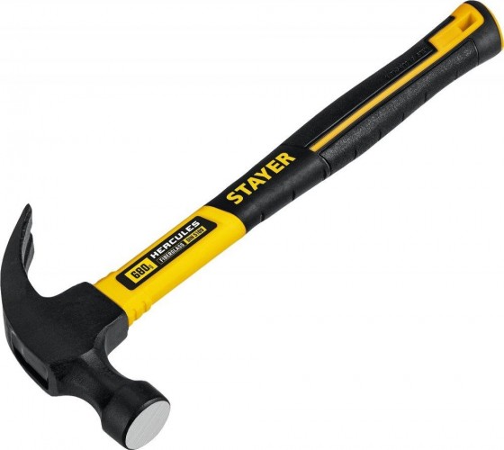 Молоток-гвоздодер STAYER Hercules 680 г столярный с фиберглассовой рукояткой 2026_z02 - изображение 3