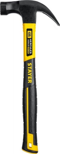 Молоток-гвоздодер STAYER Hercules-M 450 г столярный c фиберглассовой рукояткой 2027-450_z01 - изображение 5