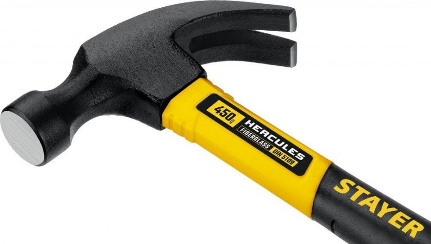 Молоток-гвоздодер STAYER Hercules 450 г столярный с фиберглассовой рукояткой 2026-450_z02 - изображение 2