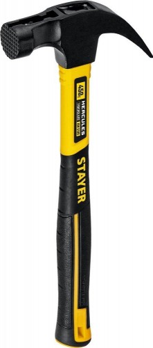 Молоток-гвоздодер STAYER Hercules-M 450 г столярный c фиберглассовой рукояткой 2027-450_z01 - изображение 2