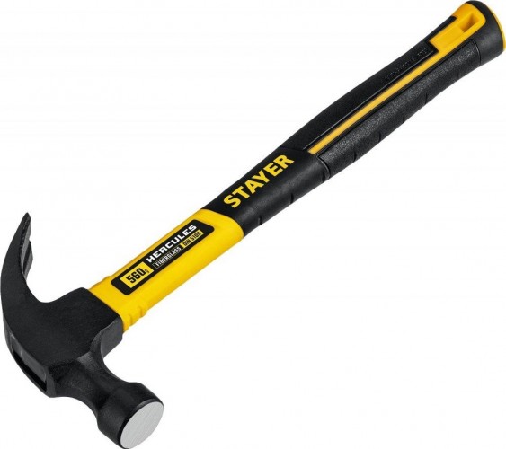 Молоток-гвоздодер STAYER Hercules 560 г столярный с фиберглассовой рукояткой 2026-560_z02 - изображение 3