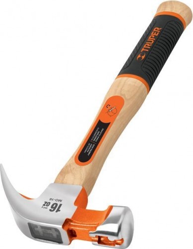 Молоток - гвоздодер TRUPER MO-16 деревянная ручка 450 гр 16654 16654