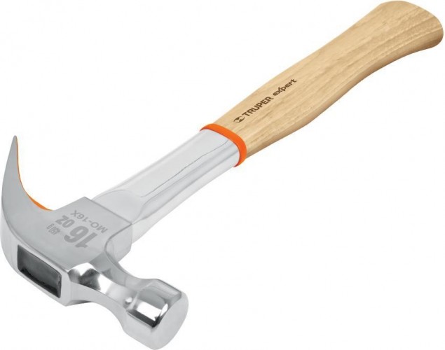 Молоток - гвоздодер TRUPER MO-16X комбинированная ручка 450 гр 16653 16653
