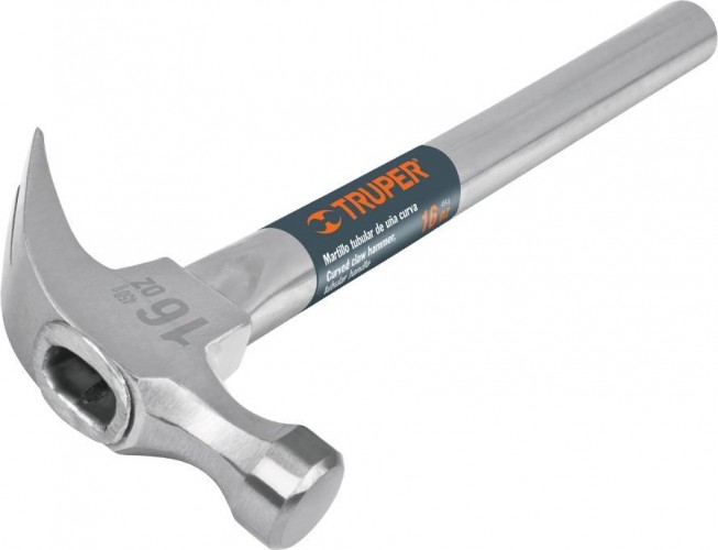 Молоток - гвоздодер TRUPER MT-16P металлическая ручка 450 гр 16701 16701