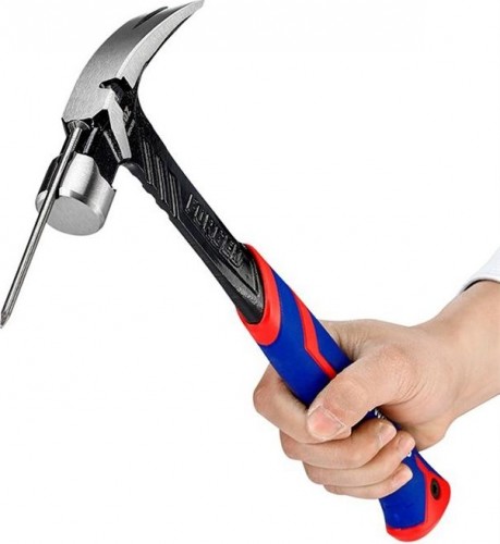 Молоток-гвоздодер WORKPRO WP241013 цельнокованый 450гр - изображение 3