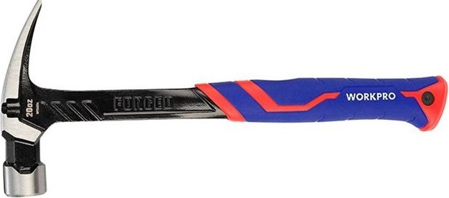 Молоток-гвоздодер WORKPRO WP241013 цельнокованый 450гр - изображение 4