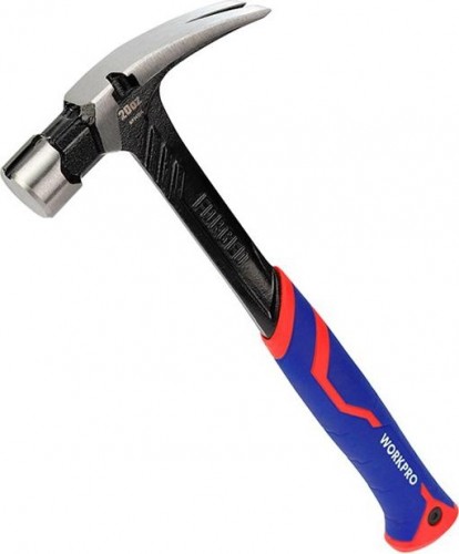 Молоток-гвоздодер WORKPRO WP241013 цельнокованый 450гр - изображение 2