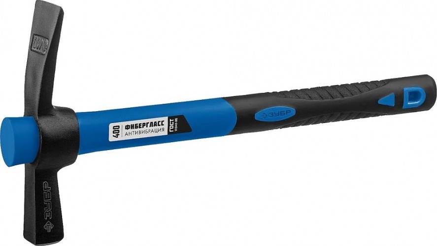 Молоток каменщика ЗУБР МК мк-у 400 г с фиберглассовой рукояткой, 20155-400_z02