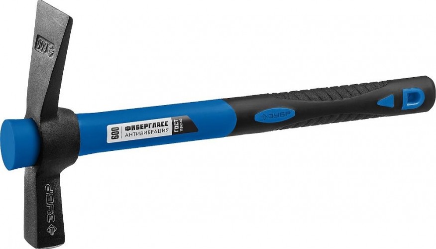 Молоток каменщика ЗУБР МК мк-у 600 г с фиберглассовой рукояткой, 20155-600_z02