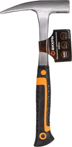 Молоток кровельщика ВИХРЬ 600гр цельнометаллический, двухкомпонентная рукоятка 73/6/8/9 - изображение 2