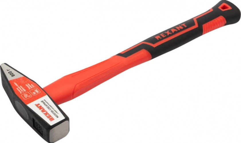Молоток REXANT 12-8118 слесарный с фибергласовой рукояткой 800 г