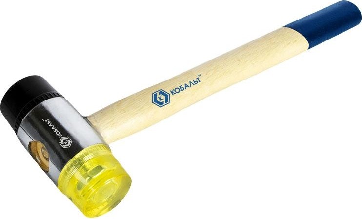 Молоток рихтовочный Кобальт 249-488 40 мм, деревянная рукоятка - изображение 2