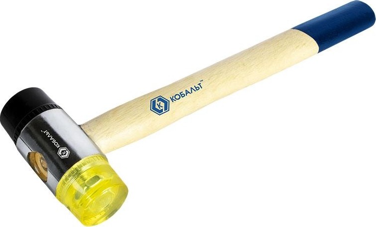 Молоток рихтовочный Кобальт 249-471 35 мм, деревянная рукоятка - изображение 3