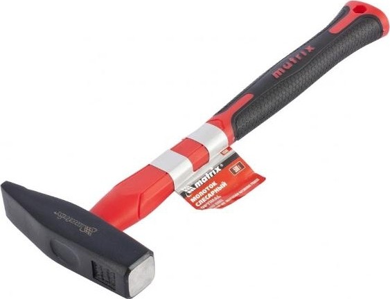 Молоток слесарный MATRIX  г,фибергласовая обрезиненная рукоятка,квадратный боек// 10369 - изображение 2