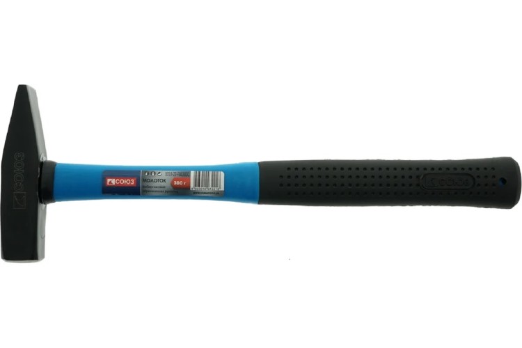Молоток слесарный СОЮЗ 1010-22-FB0300C фибергласс, кованый боек 300гр