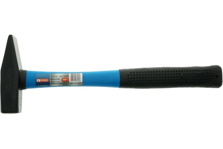 Молоток слесарный СОЮЗ 1010-22-FB0500C фибергласс, кованый боек 500гр - изображение 2