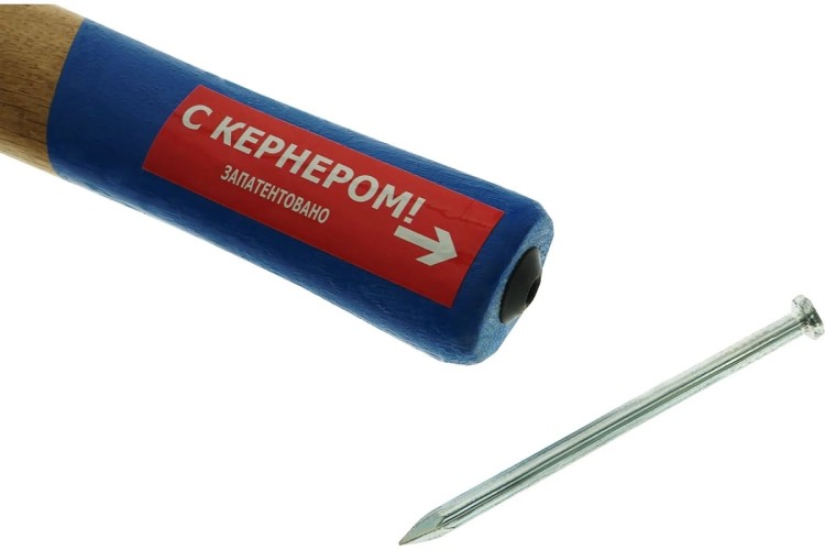 Молоток слесарный СОЮЗ 1010-53-WD0500C 500г, кованый боек, дерев. рукоятка - изображение 4