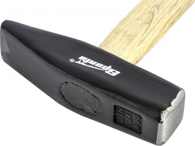 Молоток слесарный Sparta 600 г,  квадратный боек, деревянная рукоятка 102125 - изображение 2