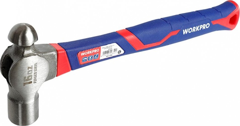 Молоток слесарный WORKPRO WP241030 с круглым бойком 675гр - изображение 2
