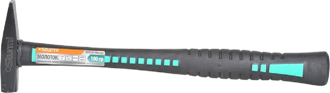 Молоток Sturm 1010-02-FR0100 полностью обрезин. рукоятка, 100гр.