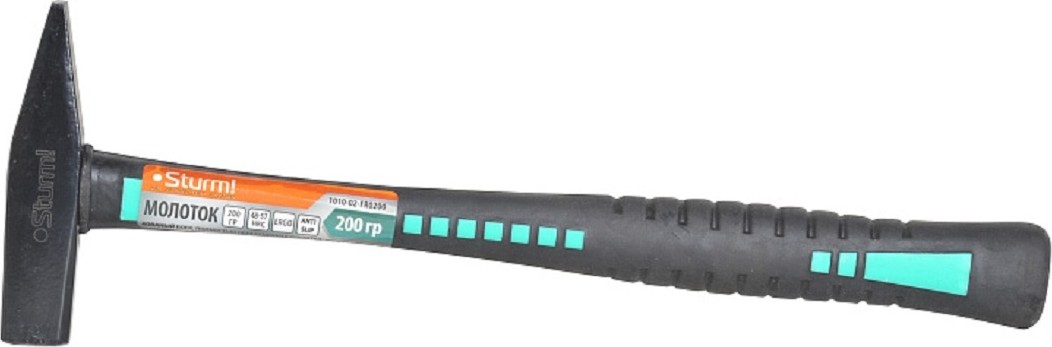 Молоток Sturm 1010-02-FR0200 полностью обрезин. рукоятка, 200гр.