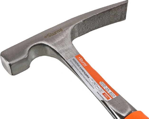 Молоток Sturm 1010-05-600 каменщика цельнокованный, обрезин. рукоятка, 600гр - изображение 3