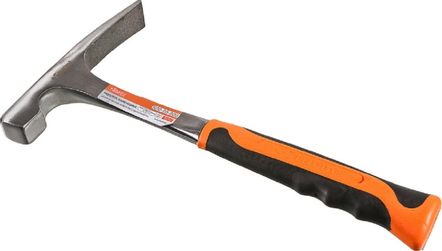 Молоток Sturm 1010-05-600 каменщика цельнокованный, обрезин. рукоятка, 600гр - изображение 2