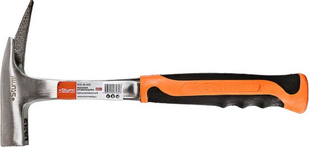 Молоток Sturm 1010-06-600 кровельщика цельнокованный, с магнитом, обрезин. р