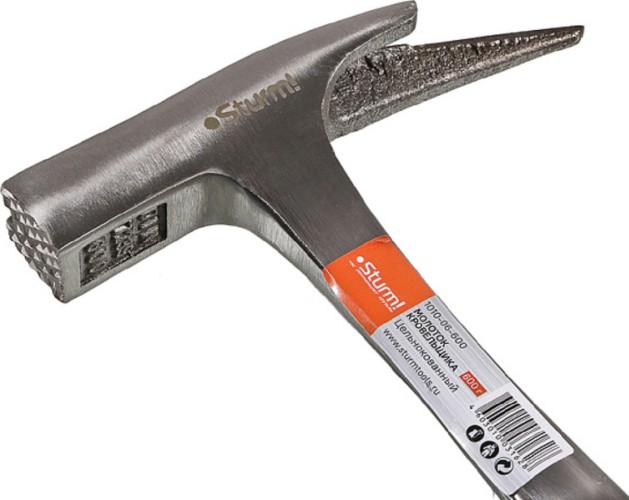 Молоток Sturm 1010-06-600 кровельщика цельнокованный, с магнитом, обрезин. р - изображение 3