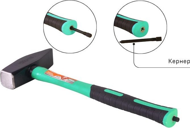 Молоток Sturm 1010-07-FR1000 с кернером, фибергласс.рукоятка, - изображение 2
