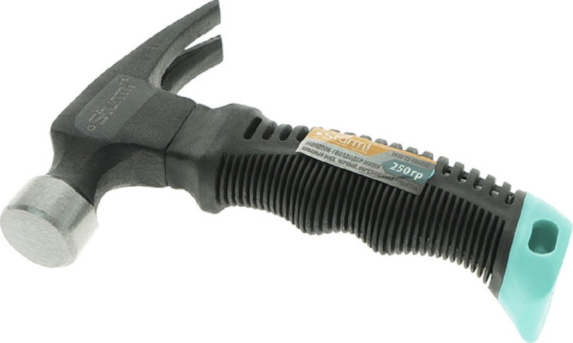 Молоток Sturm 1010-72-FB0250 гвоздодер, черная обрезин. рукоятка, 250гр. - изображение 2